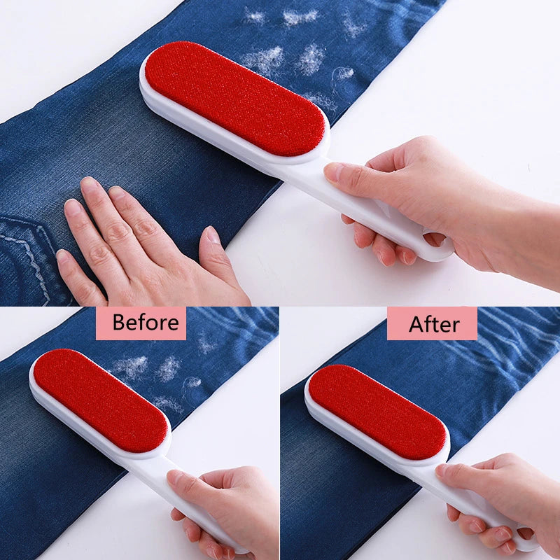 Double Sided Clothes Coat Lint Remover Brush Reusable Anti-Static Sweater Dust Brusher Hairs Cat Dogs Household Cleaning Tool