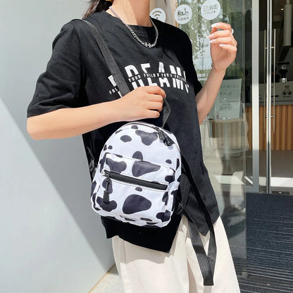 Ins Leopard Backpack Women Funny Animal Design School Bags for Teenage Girls Daily Travel Small Rucksack Preppy Style Knapsacks