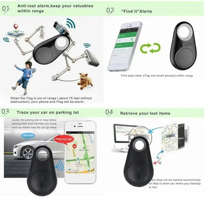 1/5Pcs Mini GPS Tracker Bidirectional Alarm Keychain Finder Phone Anti Theft Reminder Locator Accessories Smart Anti Loss Device