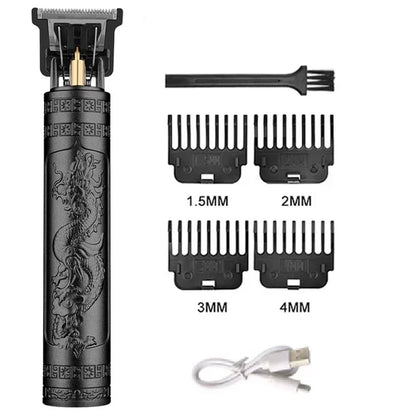 T9 Vintage Hair Trimmer USB Fast Charging Hair Cutting Machine Electric Hair Clipper Portable Shaver Barber Professional Barber