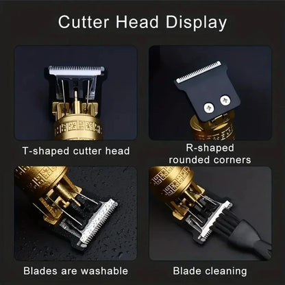 T9 Vintage Hair Trimmer USB Fast Charging Hair Cutting Machine Electric Hair Clipper Portable Shaver Barber Professional Barber