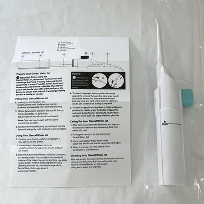 1PC High-Pressure Oral Irrigator Household Water Flosser Manual Oral Irrigator Portable Teeth Clean Water Flosser for Brace