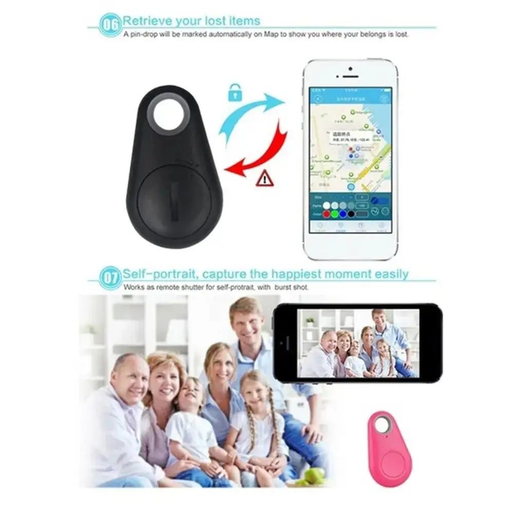 1/5Pcs Mini GPS Tracker Bidirectional Alarm Keychain Finder Phone Anti Theft Reminder Locator Accessories Smart Anti Loss Device
