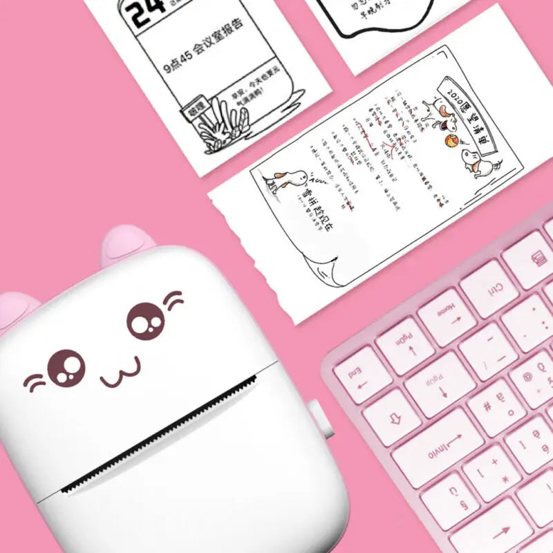 Mini Photo Pocket Printer Portable Ink-free Thermal 57mm Sticker Trans Paper Wireless BT 200dpi Android IOS Printing Machine