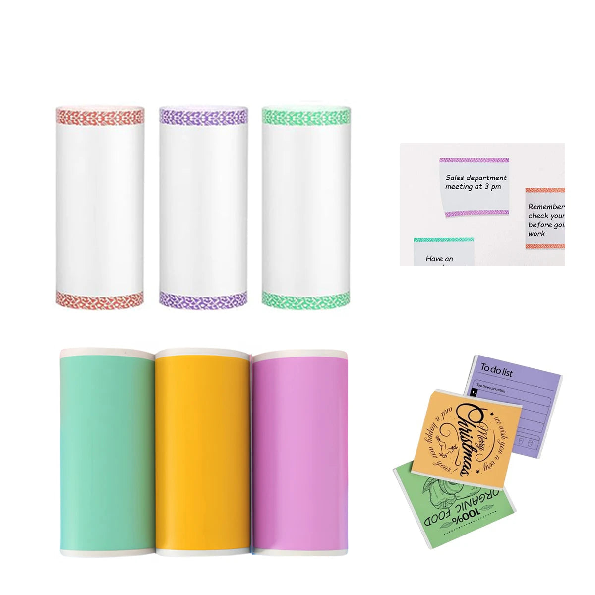 Mini Photo Pocket Printer Portable Ink-free Thermal 57mm Sticker Trans Paper Wireless BT 200dpi Android IOS Printing Machine