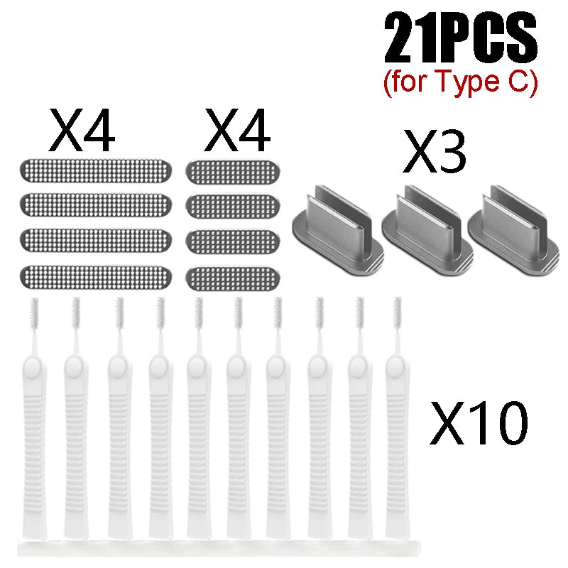 Dust Plug Mobile Dust Charging Port Cleaner Speaker Dust Cover Net for IPhone 14 13 12 11 Pro Max XR XS X 8 7 6 Cleaner Kit