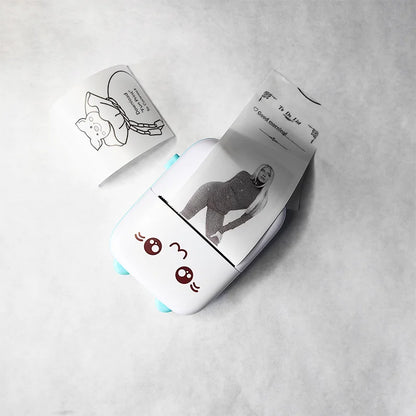 Mini Photo Pocket Printer Portable Ink-free Thermal 57mm Sticker Trans Paper Wireless BT 200dpi Android IOS Printing Machine