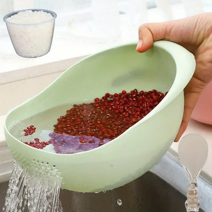 1pc rice panning machine, vegetable and fruit basket, drain and wash vegetable basket, household kitchen rice washing sieve