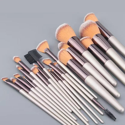 20/40Pcs Makeup Brushes and Sponges Set, Brown Makeup Puff, Beauty Egg, Headband, Wristband Remover Kit, Makeup Tool, Gift,