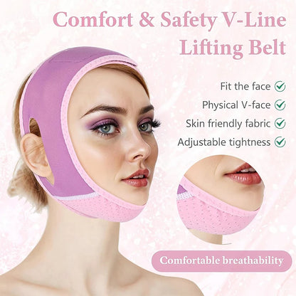 Face Slimming Bandage V Line Face Shaper Women Double Chin Cheek Lift Up Belt Facial Massager Strap Face Beauty Skin Care Tools