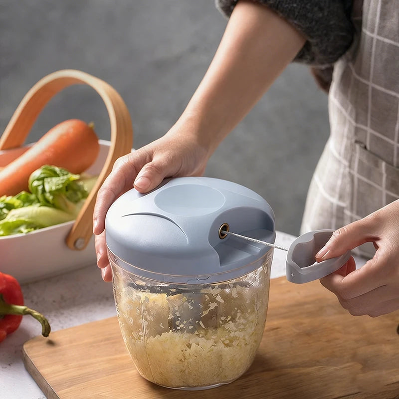 ♥Manual Pull String Food Chopper - Multi-Function Vegetable/Meat/Garlic Mincer, Kitchen Gadgets