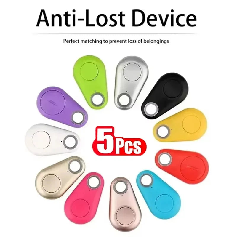 1/5Pcs Mini GPS Tracker Bidirectional Alarm Keychain Finder Phone Anti Theft Reminder Locator Accessories Smart Anti Loss Device