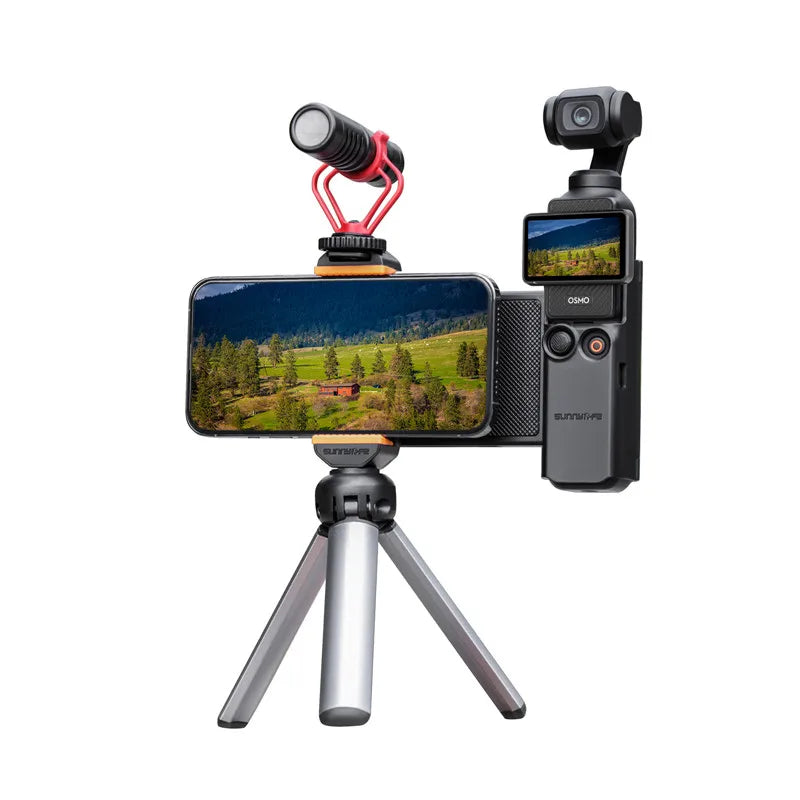 For DJI Osmo Pocket 3 Phone Expansion Holder Handheld Bracket for DJI Pocket 3/4 Handle Adapter Camera Accessories