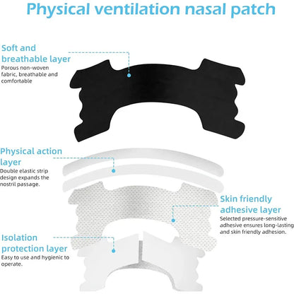 60/30/10PCS Nose Strips,Extra Strength Nasal Strips,Better Sleeping,Anti Snoring Strips,Relieve Nose Congestion
