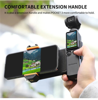 For DJI Osmo Pocket 3 Phone Expansion Holder Handheld Bracket for DJI Pocket 3/4 Handle Adapter Camera Accessories