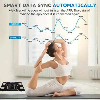 Smart Body Fat Scale  Bluetooth Health Scale Wireless LED Digital Weight Scale Body Composition Analyzer Testing Body Fat Scale