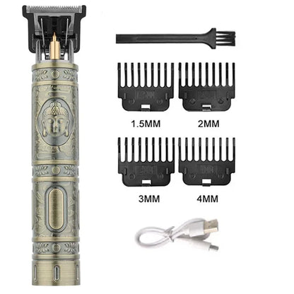 T9 Vintage Hair Trimmer USB Fast Charging Hair Cutting Machine Electric Hair Clipper Portable Shaver Barber Professional Barber
