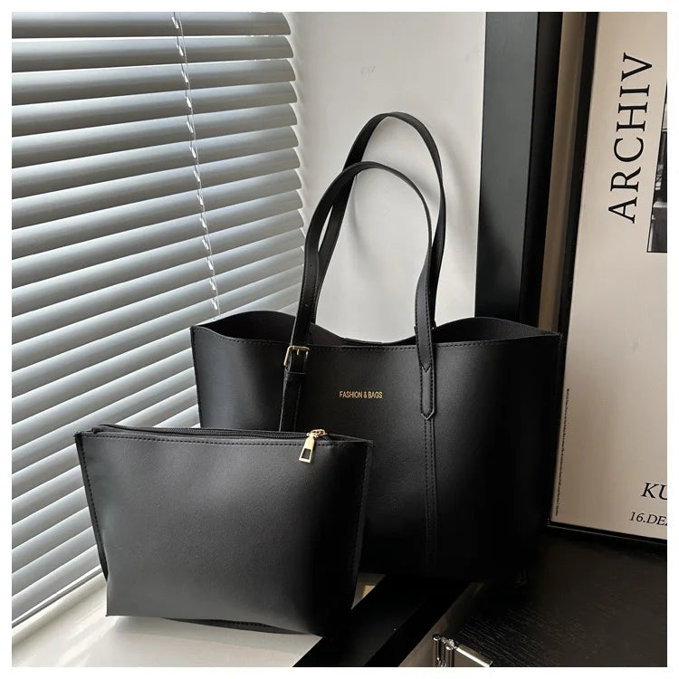 Large Capacity Women's Bag Soft Leather Tote Bags Casual Versatile Single Shoulder Handbag Mommy Handbags 2025 Autumn and Winter