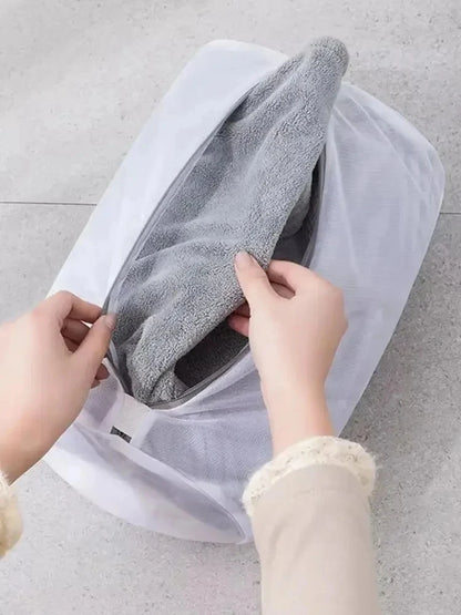2PCS Multi-functional Laundry Mesh Bag with Zipper, for Sneakers Running Shoes Socks Bras, Household Wash Bag for Washer Dryer