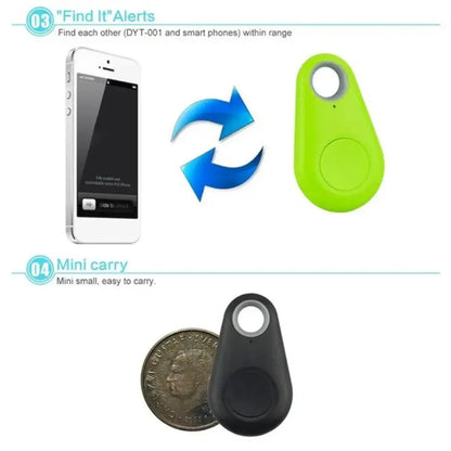 1/5Pcs Mini GPS Tracker Bidirectional Alarm Keychain Finder Phone Anti Theft Reminder Locator Accessories Smart Anti Loss Device