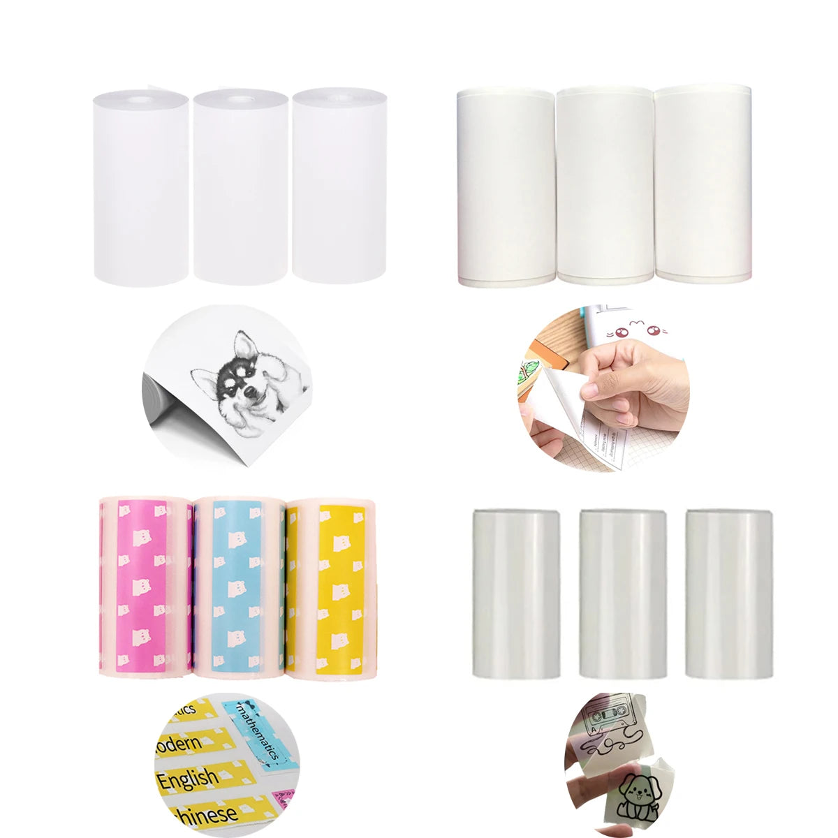 Mini Photo Pocket Printer Portable Ink-free Thermal 57mm Sticker Trans Paper Wireless BT 200dpi Android IOS Printing Machine