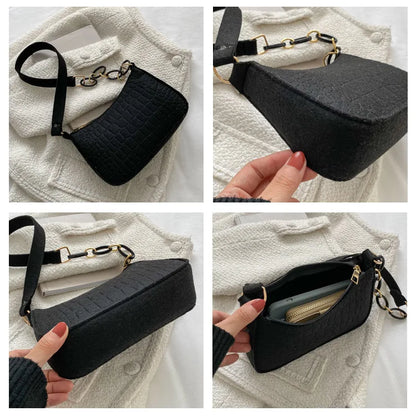 New Popular Retro Gentle Temperament Small Square Bag Shoulder Portable Fashion Leisure Bag.
