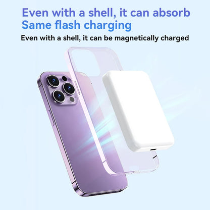 Lenovo 500000mAh Wireless Magnetic Power Bank Portable PD22.5W Fast Charger For Magsafe Auxiliary Battery For Xiaomi iPhone 2026