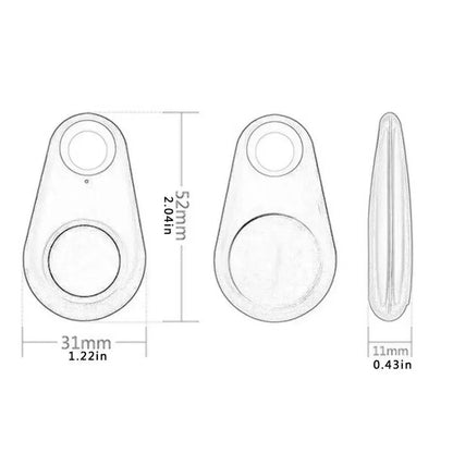 1/5Pcs Mini GPS Tracker Bidirectional Alarm Keychain Finder Phone Anti Theft Reminder Locator Accessories Smart Anti Loss Device