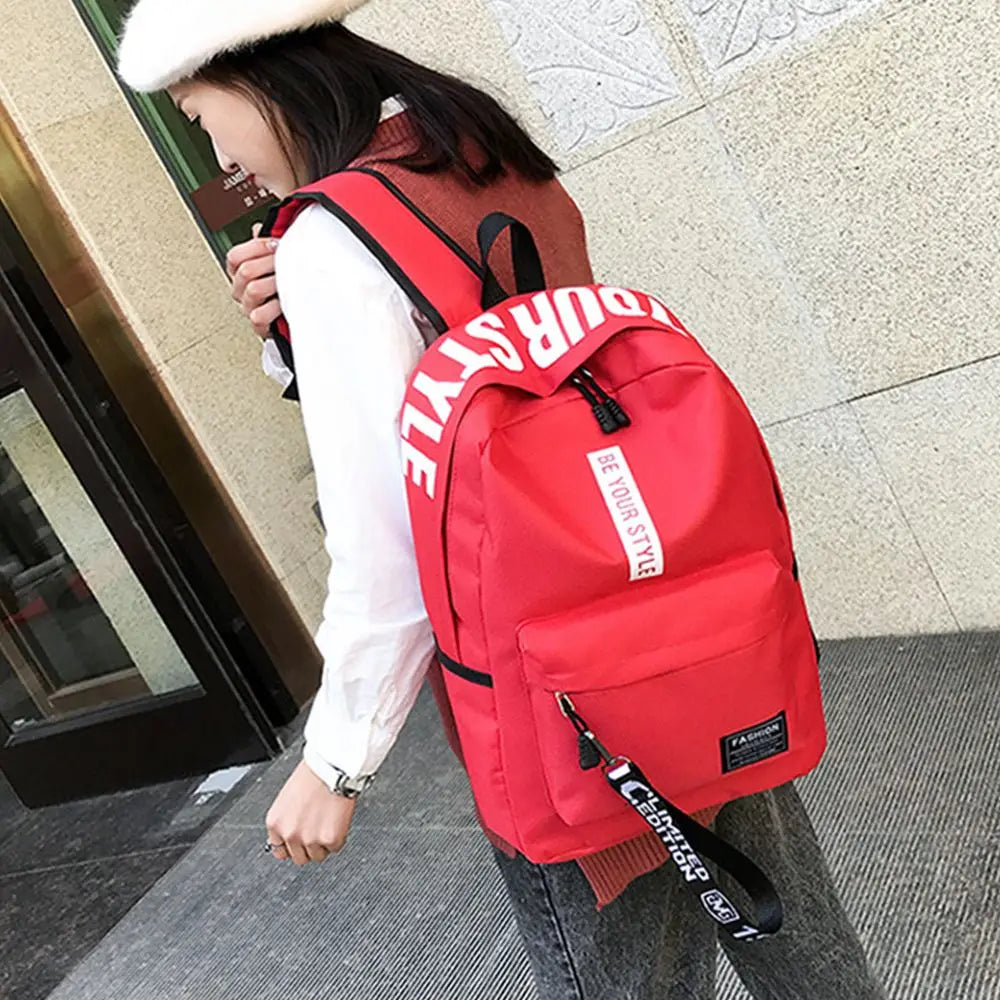 New Female Fashion Teenage High Capacity Waterproof College Backpack Trendy Women Laptop School Bags Cute Girl Travel Book Bag