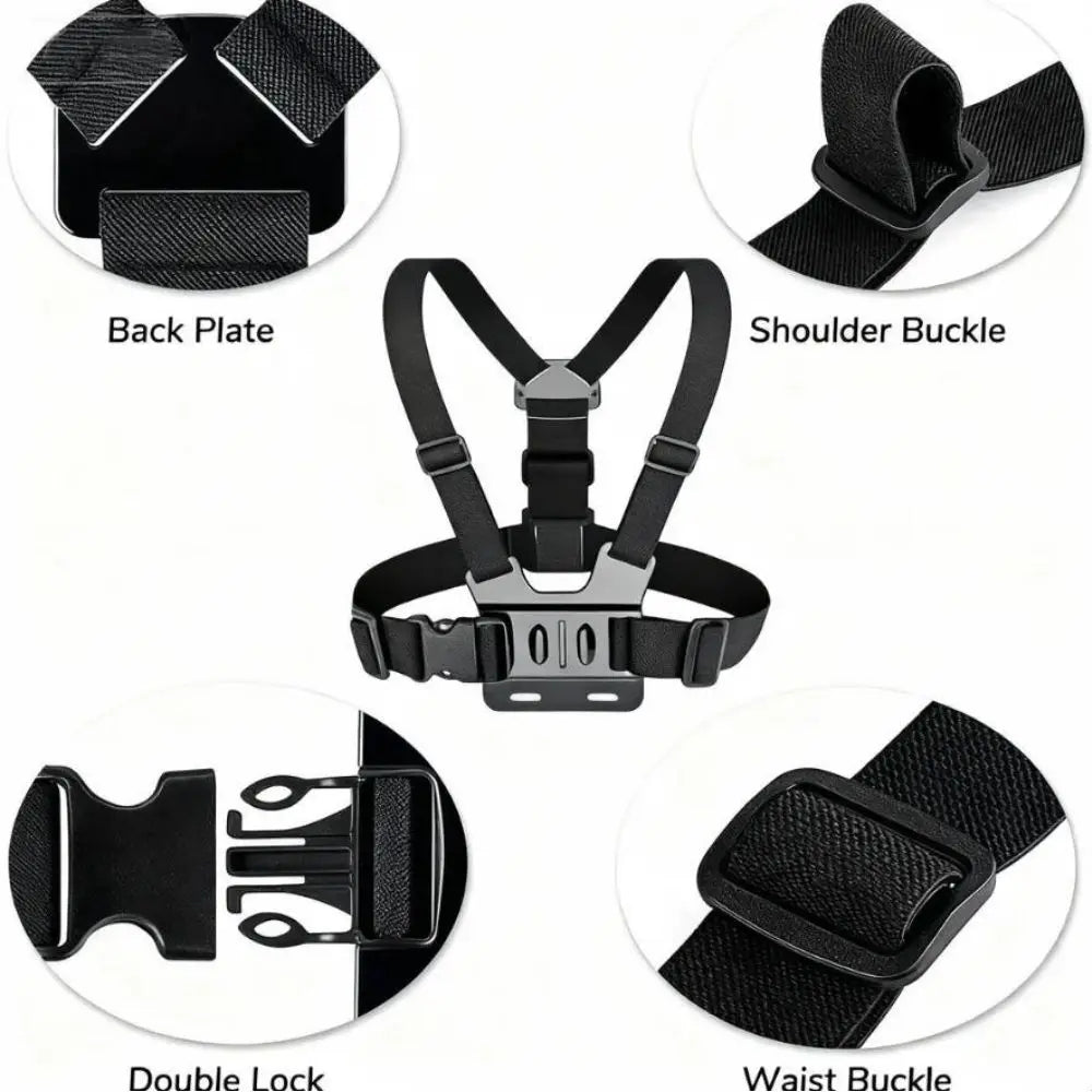 Microphone Shoulder Strap Holder, Frees Your Hands, Attaches the Microphone to Your Body, with Adjustable Strap Angle and Tightness, Wide Compatibility Range: Supports Microphones with a Diameter of 2.5-4cm, Meets the Needs o