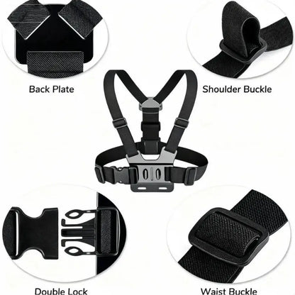 Microphone Shoulder Strap Holder, Frees Your Hands, Attaches the Microphone to Your Body, with Adjustable Strap Angle and Tightness, Wide Compatibility Range: Supports Microphones with a Diameter of 2.5-4cm, Meets the Needs o