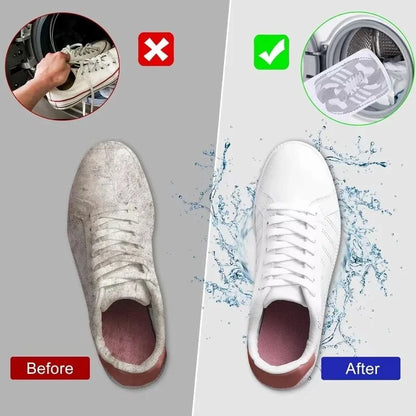 2PCS Multi-functional Laundry Mesh Bag with Zipper, for Sneakers Running Shoes Socks Bras, Household Wash Bag for Washer Dryer