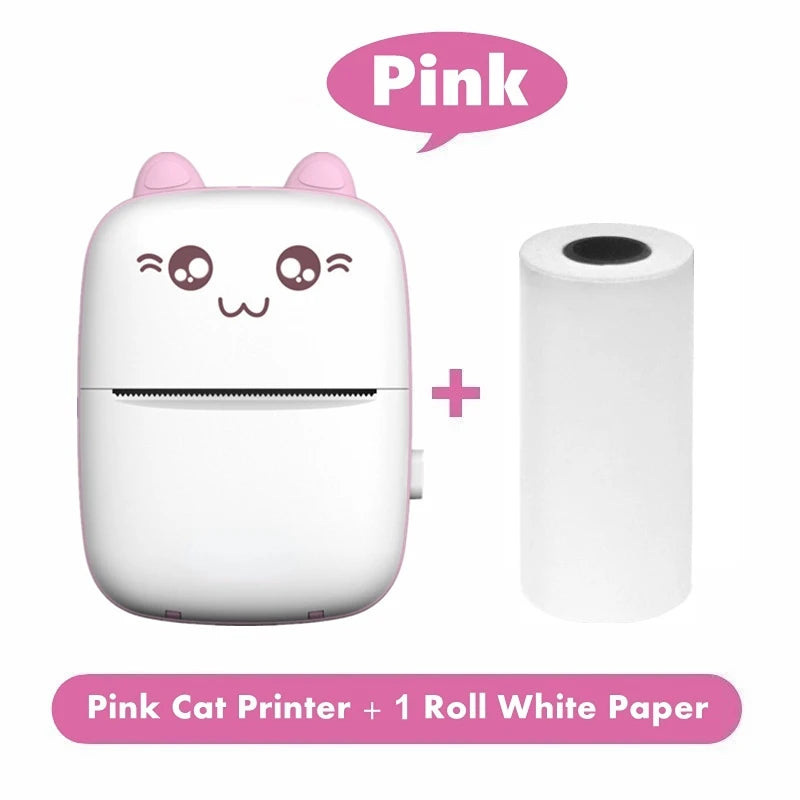Mini Photo Pocket Printer Portable Ink-free Thermal 57mm Sticker Trans Paper Wireless BT 200dpi Android IOS Printing Machine