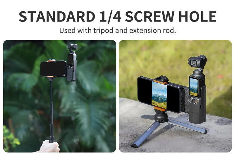 For DJI Osmo Pocket 3 Phone Expansion Holder Handheld Bracket for DJI Pocket 3/4 Handle Adapter Camera Accessories