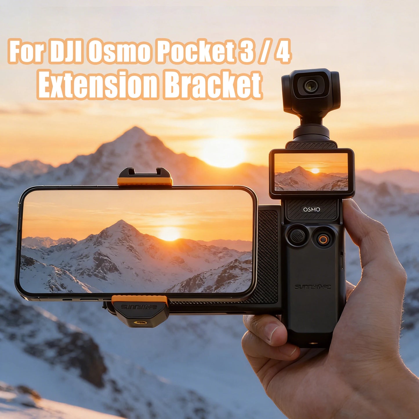 For DJI Osmo Pocket 3 Phone Expansion Holder Handheld Bracket for DJI Pocket 3/4 Handle Adapter Camera Accessories