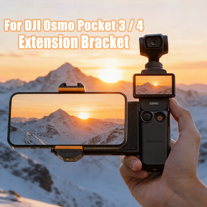 For DJI Osmo Pocket 3 Phone Expansion Holder Handheld Bracket for DJI Pocket 3/4 Handle Adapter Camera Accessories