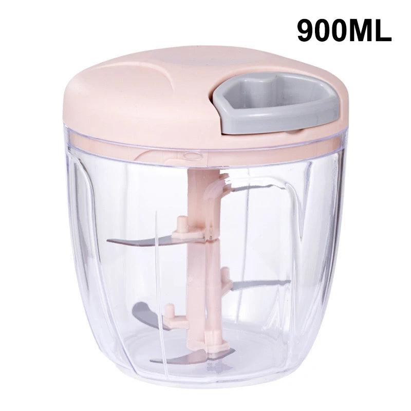 ♥Manual Pull String Food Chopper - Multi-Function Vegetable/Meat/Garlic Mincer, Kitchen Gadgets