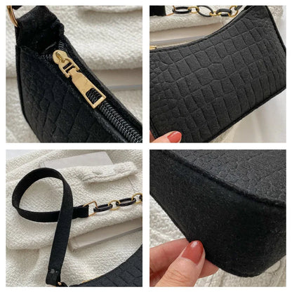 New Popular Retro Gentle Temperament Small Square Bag Shoulder Portable Fashion Leisure Bag.