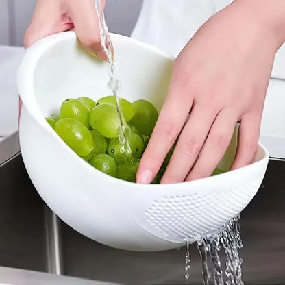 1pc rice panning machine, vegetable and fruit basket, drain and wash vegetable basket, household kitchen rice washing sieve