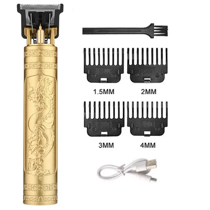 T9 Vintage Hair Trimmer USB Fast Charging Hair Cutting Machine Electric Hair Clipper Portable Shaver Barber Professional Barber