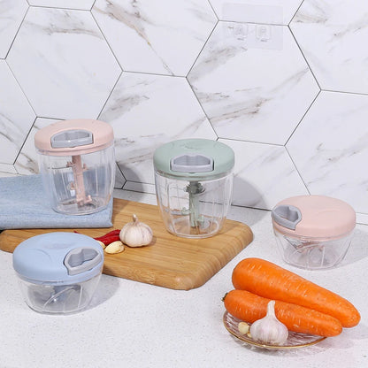 ♥Manual Pull String Food Chopper - Multi-Function Vegetable/Meat/Garlic Mincer, Kitchen Gadgets