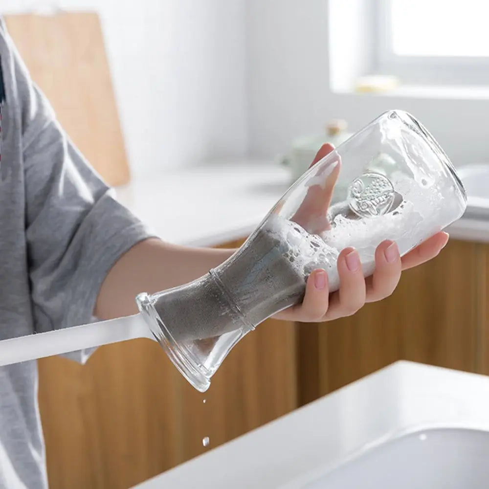 Long Handle Sponge Cup Brush Thermal Cup Scrubber Glass Bottle Clean Tools Drink Wineglass Glass Cup Cleaning Brush