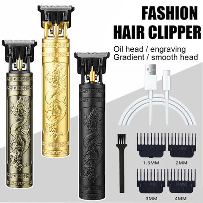 T9 Vintage Hair Trimmer USB Fast Charging Hair Cutting Machine Electric Hair Clipper Portable Shaver Barber Professional Barber