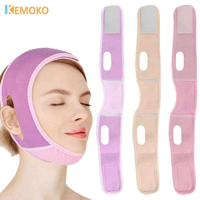 Face Slimming Bandage V Line Face Shaper Women Double Chin Cheek Lift Up Belt Facial Massager Strap Face Beauty Skin Care Tools