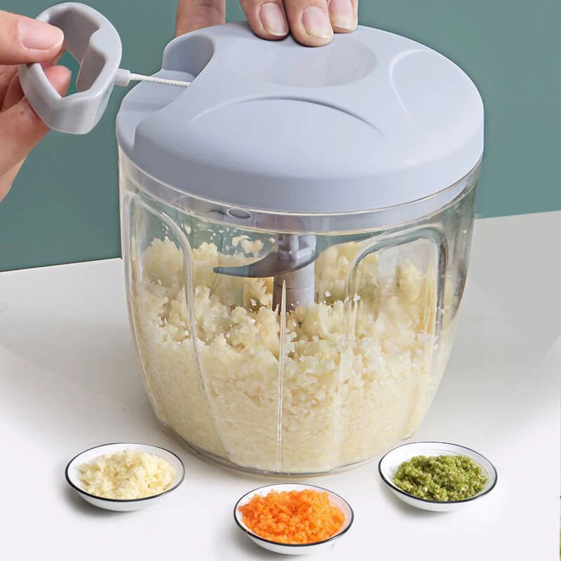 ♥Manual Pull String Food Chopper - Multi-Function Vegetable/Meat/Garlic Mincer, Kitchen Gadgets
