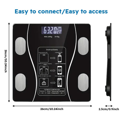 Smart Body Fat Scale  Bluetooth Health Scale Wireless LED Digital Weight Scale Body Composition Analyzer Testing Body Fat Scale