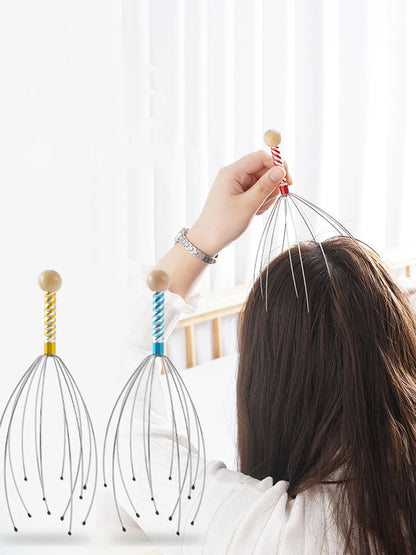 2PCS Head Massager Head Scratching Octopus Scalp Non Soul Extractor Divine Tool Hair G Head Massager Head Press Release Massager