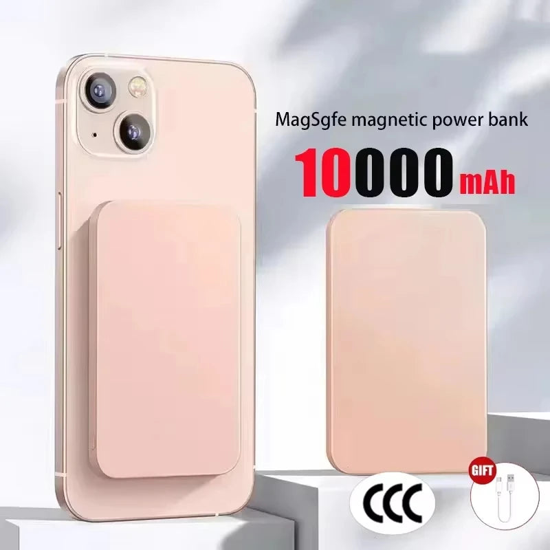 Lenovo 500000mAh Wireless Magnetic Power Bank Portable PD22.5W Fast Charger For Magsafe Auxiliary Battery For Xiaomi iPhone 2026