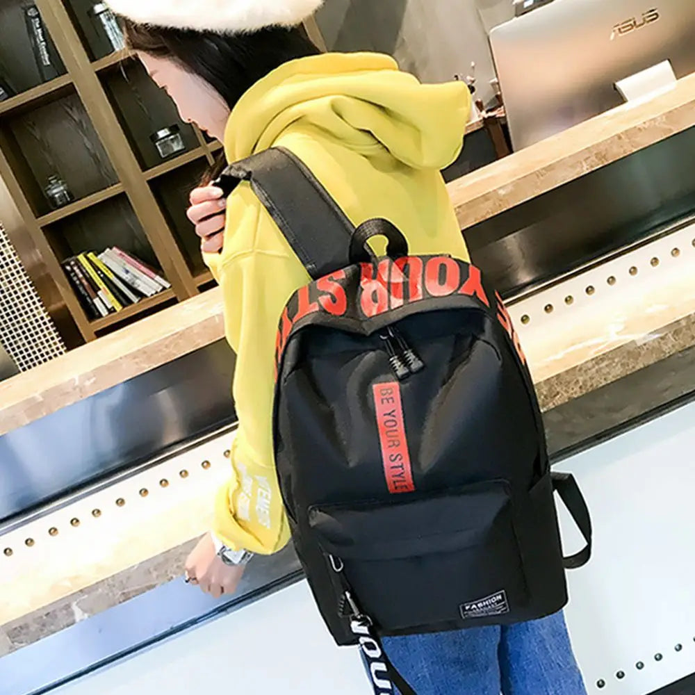 New Female Fashion Teenage High Capacity Waterproof College Backpack Trendy Women Laptop School Bags Cute Girl Travel Book Bag