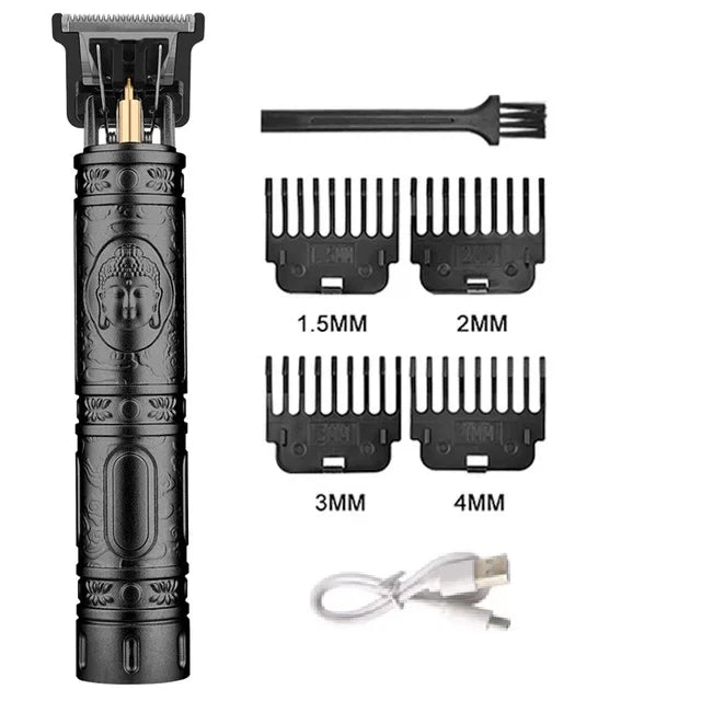 T9 Vintage Hair Trimmer USB Fast Charging Hair Cutting Machine Electric Hair Clipper Portable Shaver Barber Professional Barber